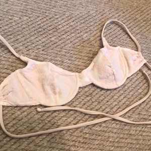 Lolli Swim Mesh/Velvet Bikini Top